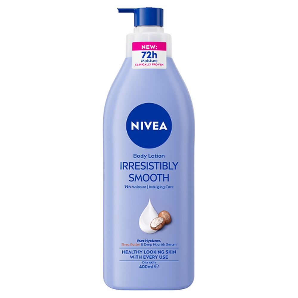 NIVEA Irresistibly Smooth Body Lotion, Long-Lasting Moisture, 400mL