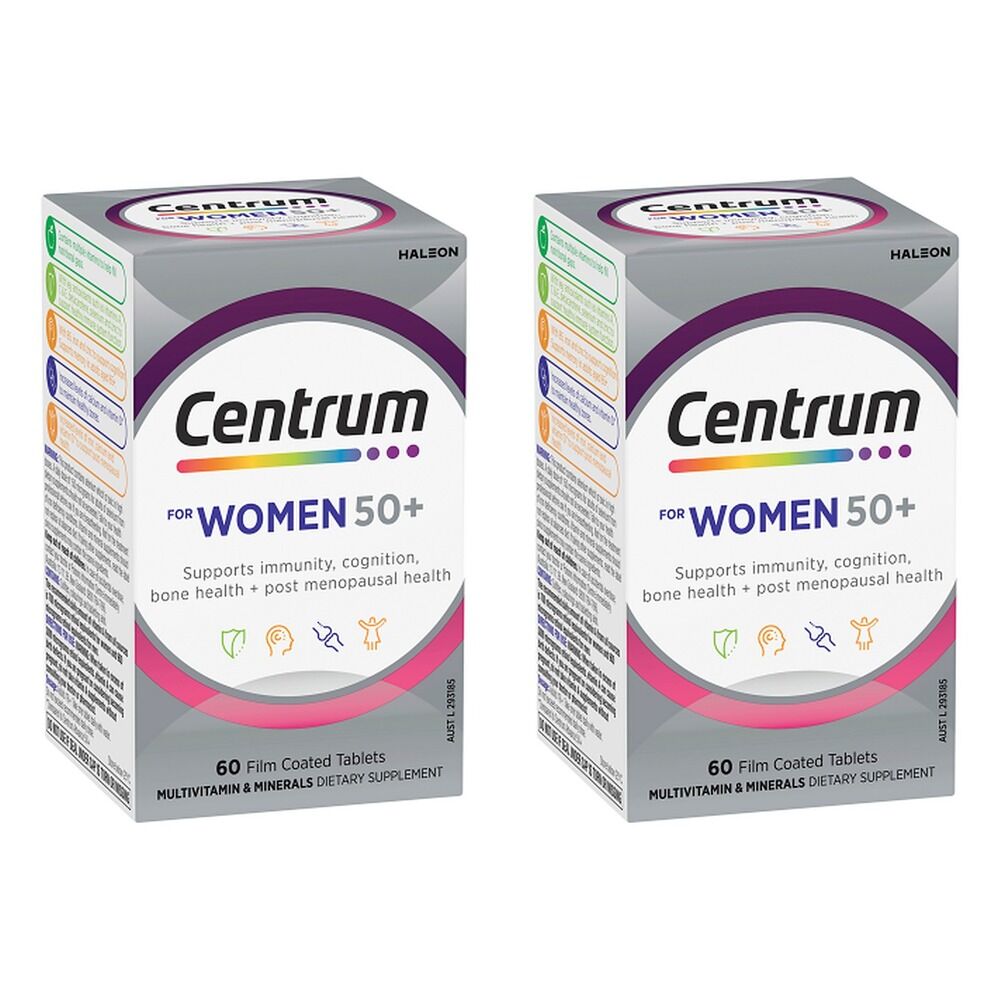 Centrum for Women 50+ 60 Tablets Pack of 2