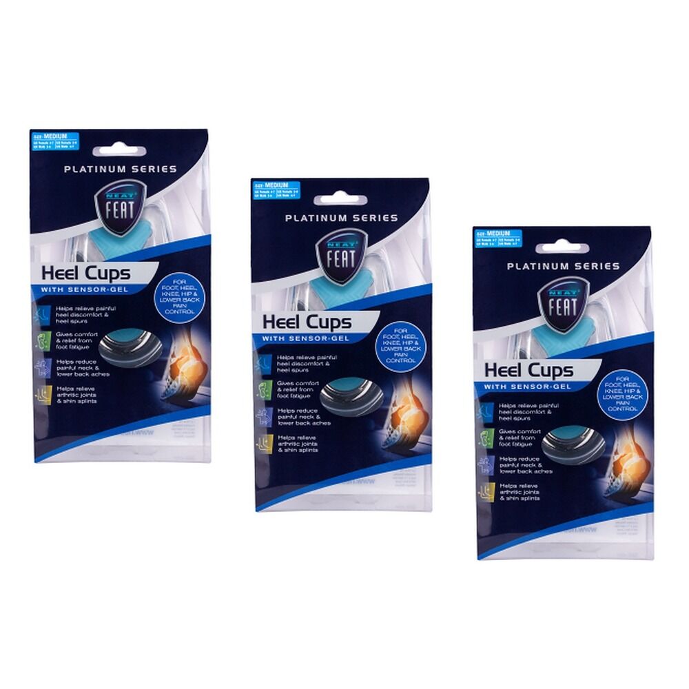 Neat Feat Gel Heel Cups Medium Pack of 3