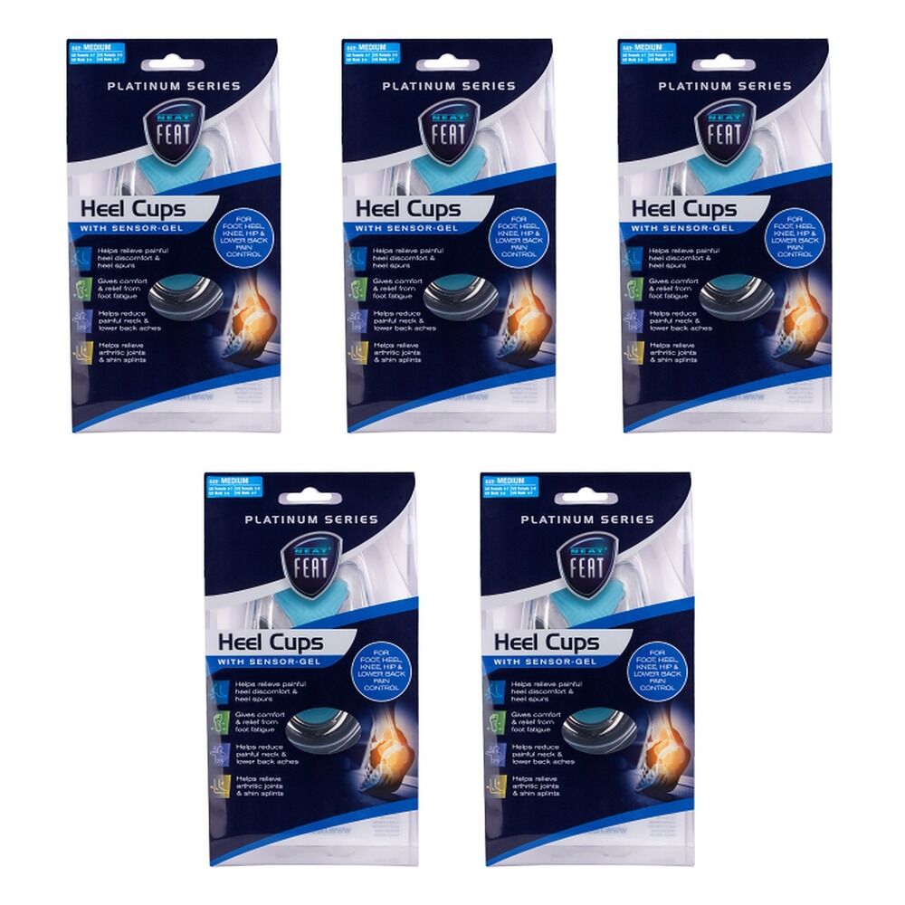 Neat Feat Gel Heel Cups Medium Pack of 5
