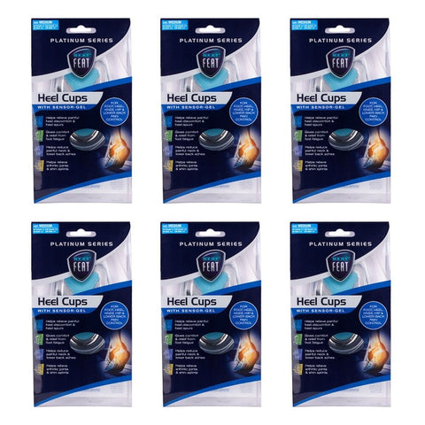 Neat Feat Gel Heel Cups Medium Pack of 6