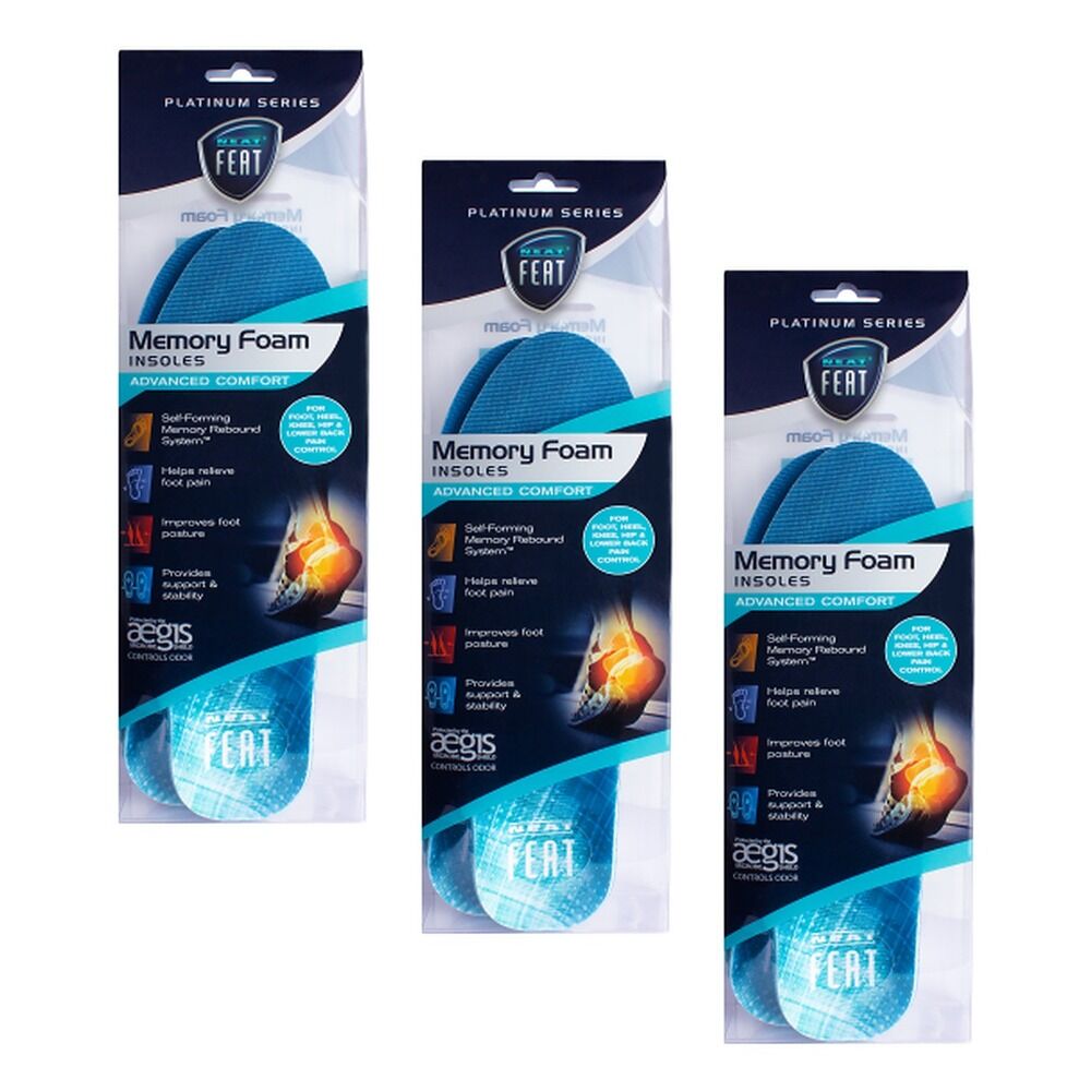 Neat Feat Memory Foam Insoles Women Pack of 3