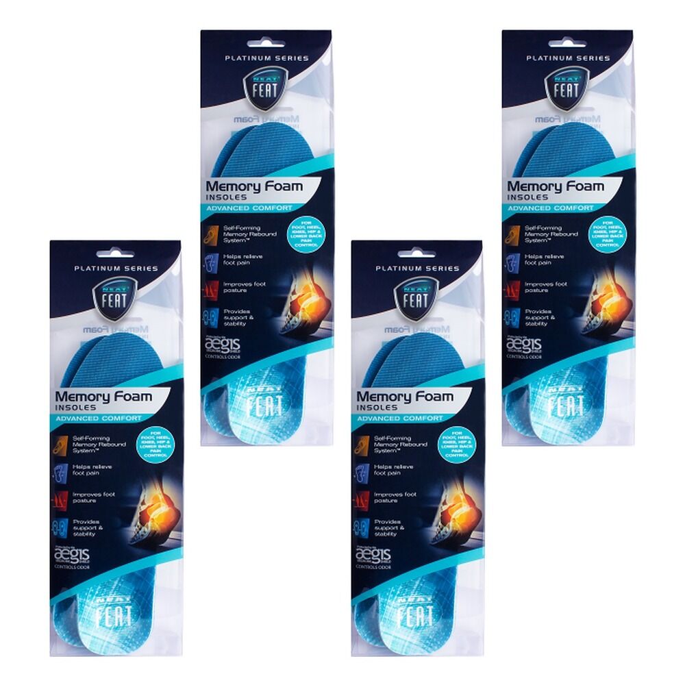 Neat Feat Memory Foam Insoles Women Pack of 4