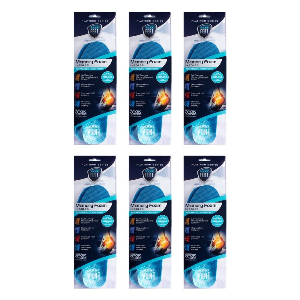 Neat Feat Memory Foam Insoles Women Pack of 6