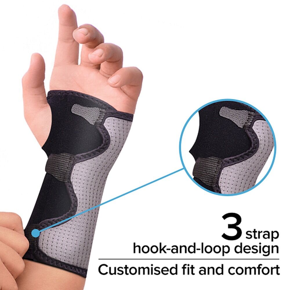 Futuro Wrist Comfort Stabilising Brace Adjustable Black & Grey
