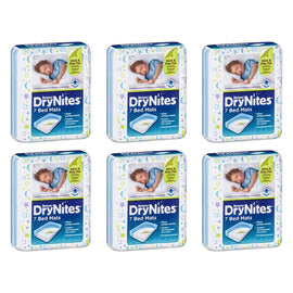 Huggies DryNites Bed Mats 7 Pack x 4 Bundle of 6