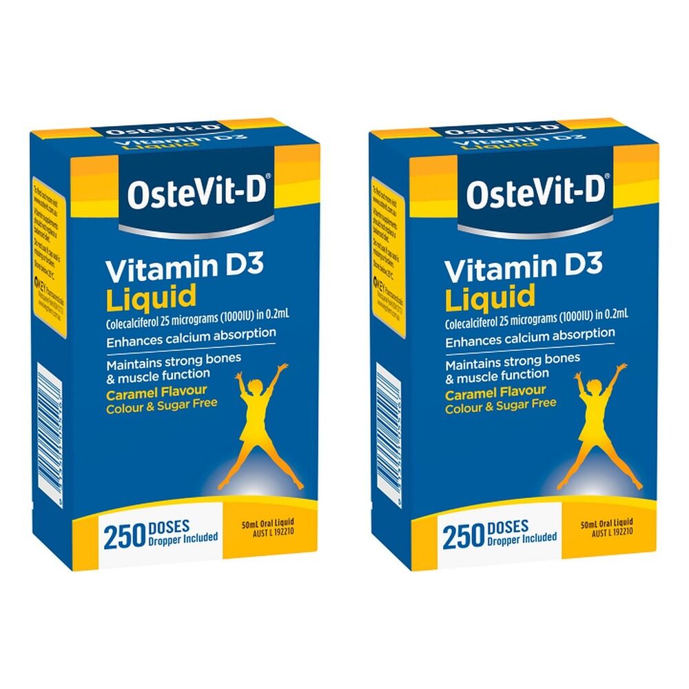 Ostevit D Vitamin D3 Liquid 1000IU 50mL Pack of 2