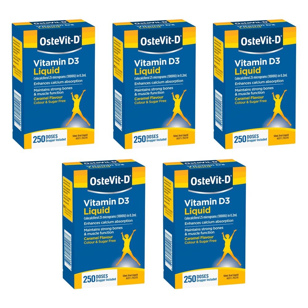 Ostevit D Vitamin D3 Liquid 1000IU 50mL Pack of 5