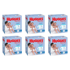 Huggies Jumbo UltraDry Nappies Crawler Boy 90 Pack Bundle of 6