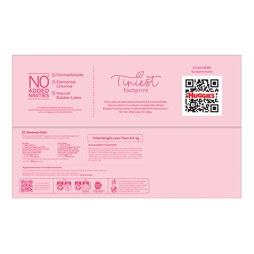 Huggies Jumbo UltraDry Nappies Crawler Girl 90 Pack