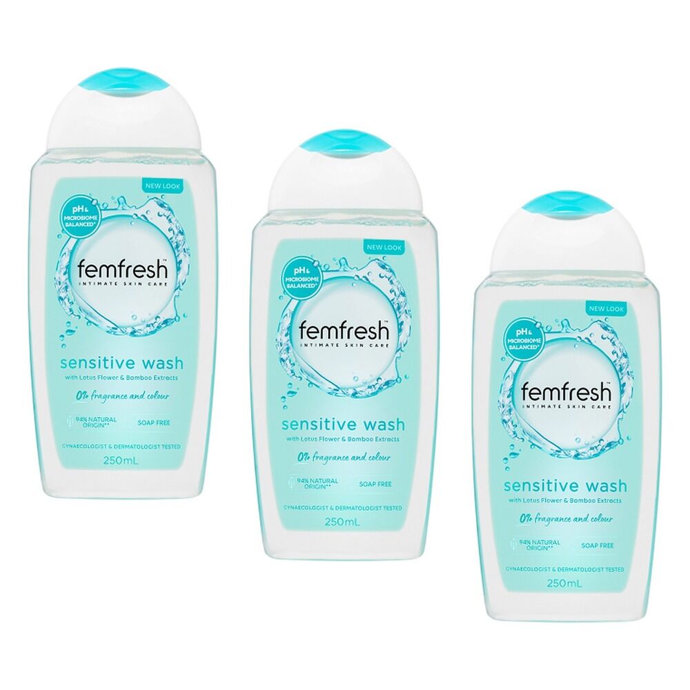 Femfresh Sensitive Wash 250mL Pack of 3