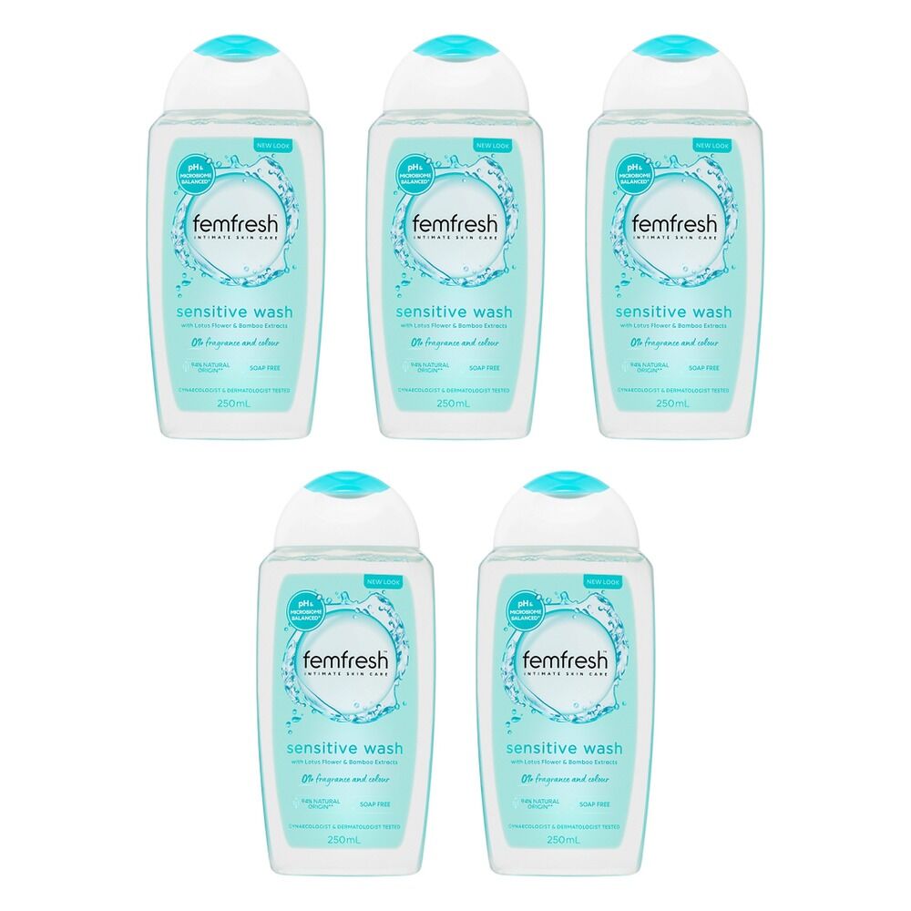 Femfresh Sensitive Wash 250mL Pack of 5