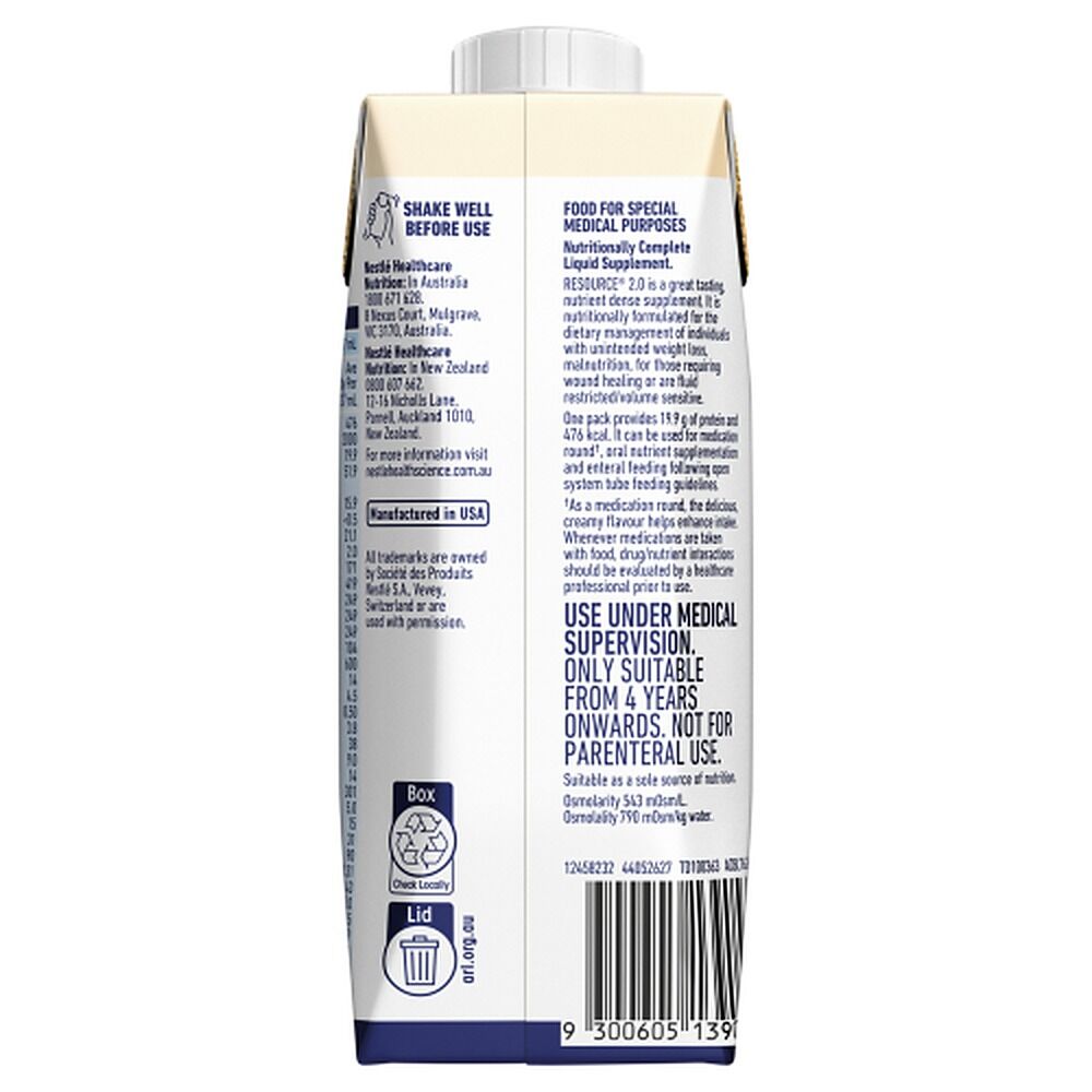 Resource 2.0 Vanilla 250mL