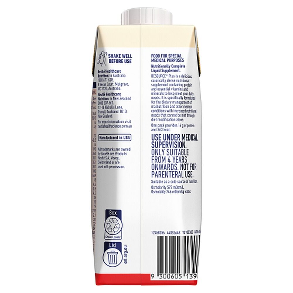 Resource Plus Vanilla 237mL