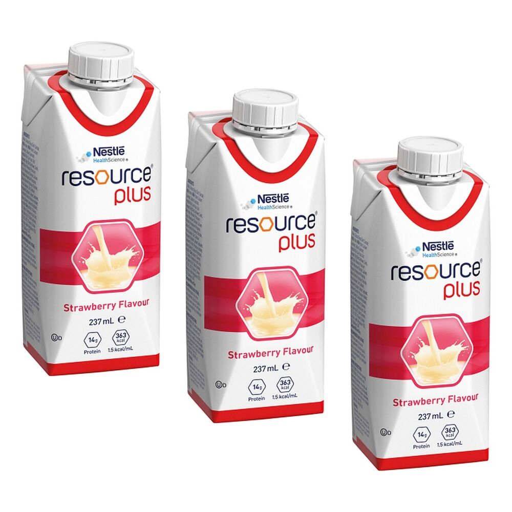 Resource Plus Strawberry 237mL Pack of 3