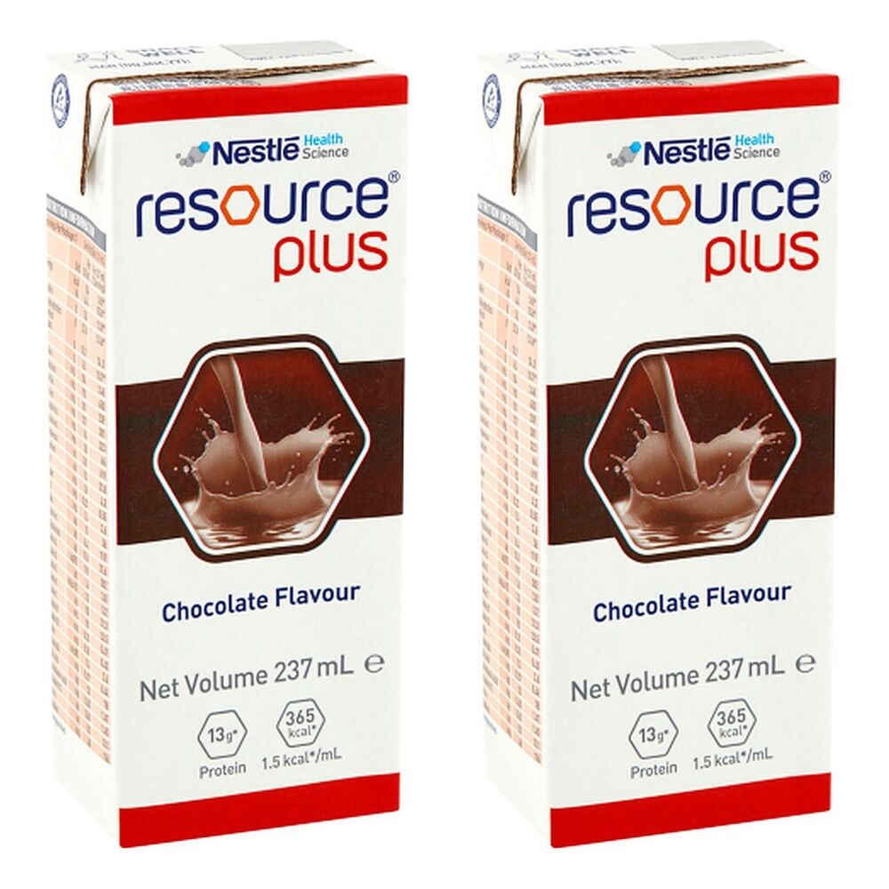 Resource Plus Chocolate Nutrition Drink 237mL Pack of 2