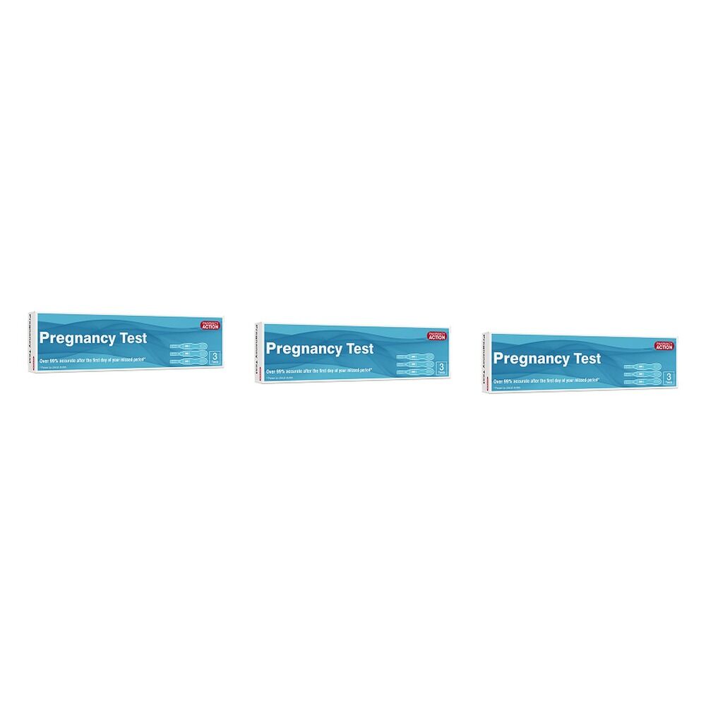 Pharmacy Action Pregnancy Test 3 Pack Bundle of 3