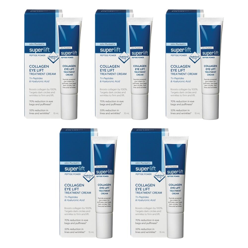 Plunketts SuperLift Collagen Eye Lift Treatment Cream 15mL Pack of 5