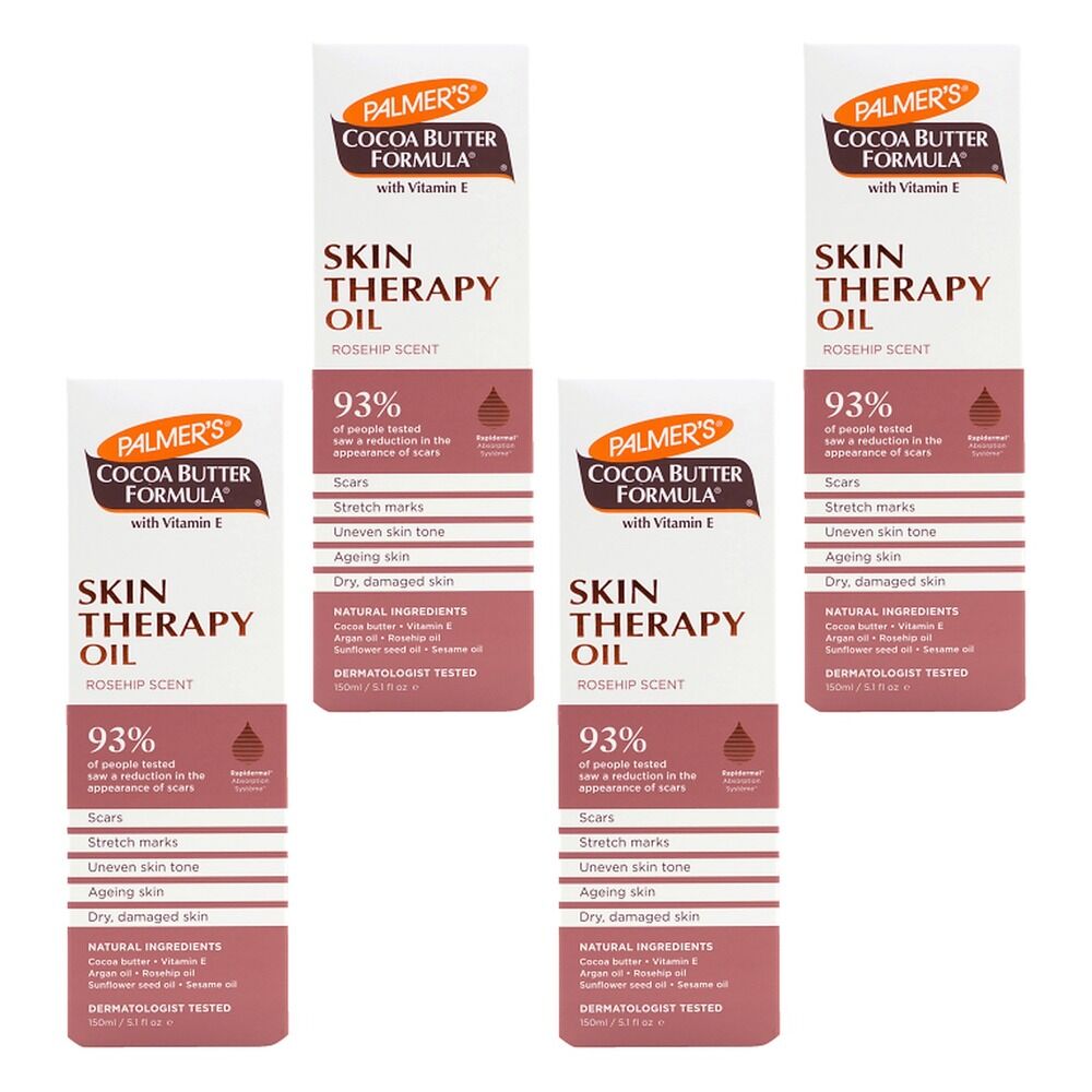 Palmer's Cocoa Butter Rosehip Skin Therapy Oil 150mL Pack of 4
