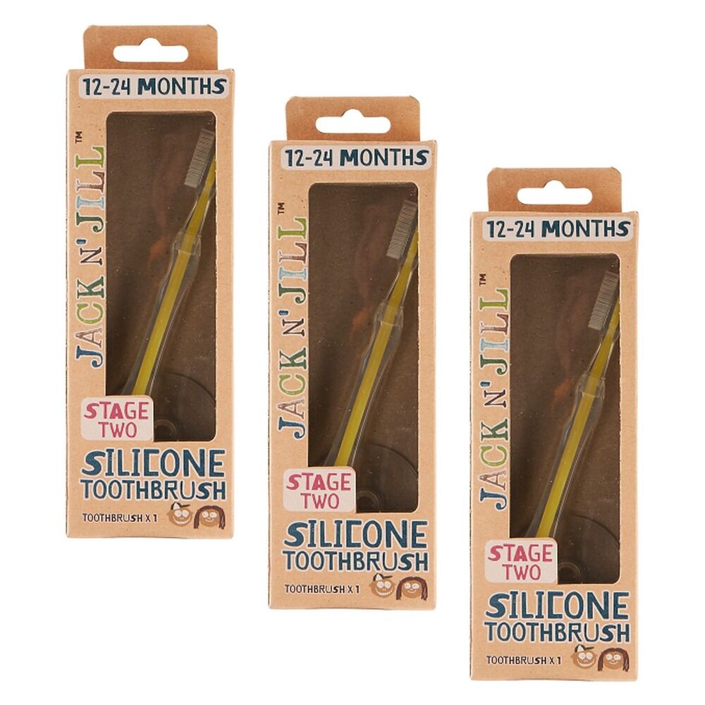 Jack N' Jill Silicone Toothbrush Pack of 3