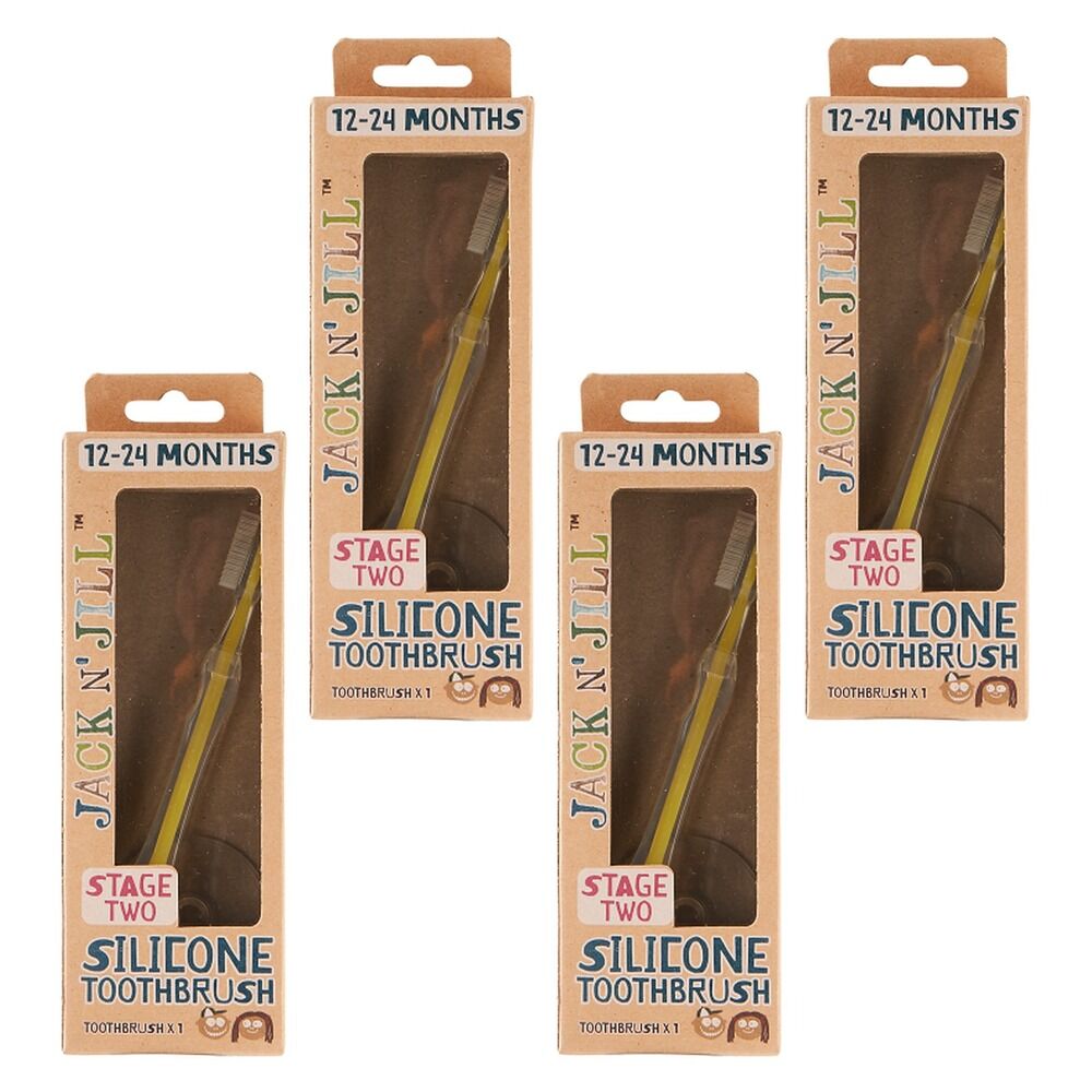 Jack N' Jill Silicone Toothbrush Pack of 4