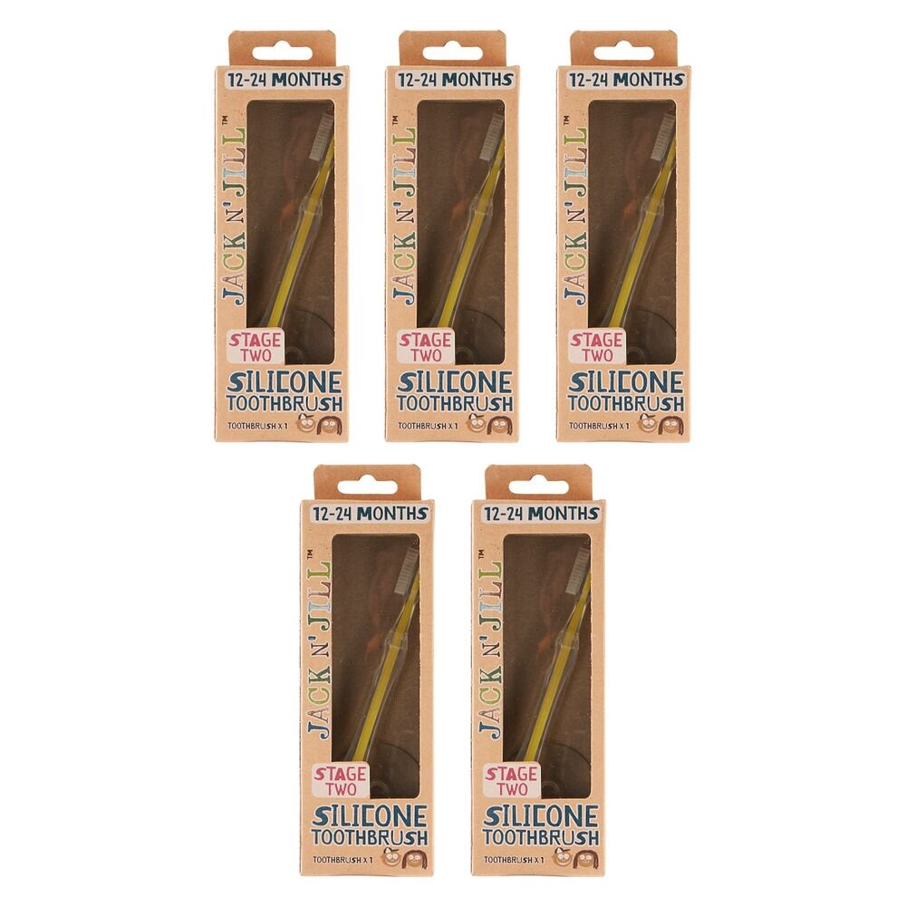Jack N' Jill Silicone Toothbrush Pack of 5