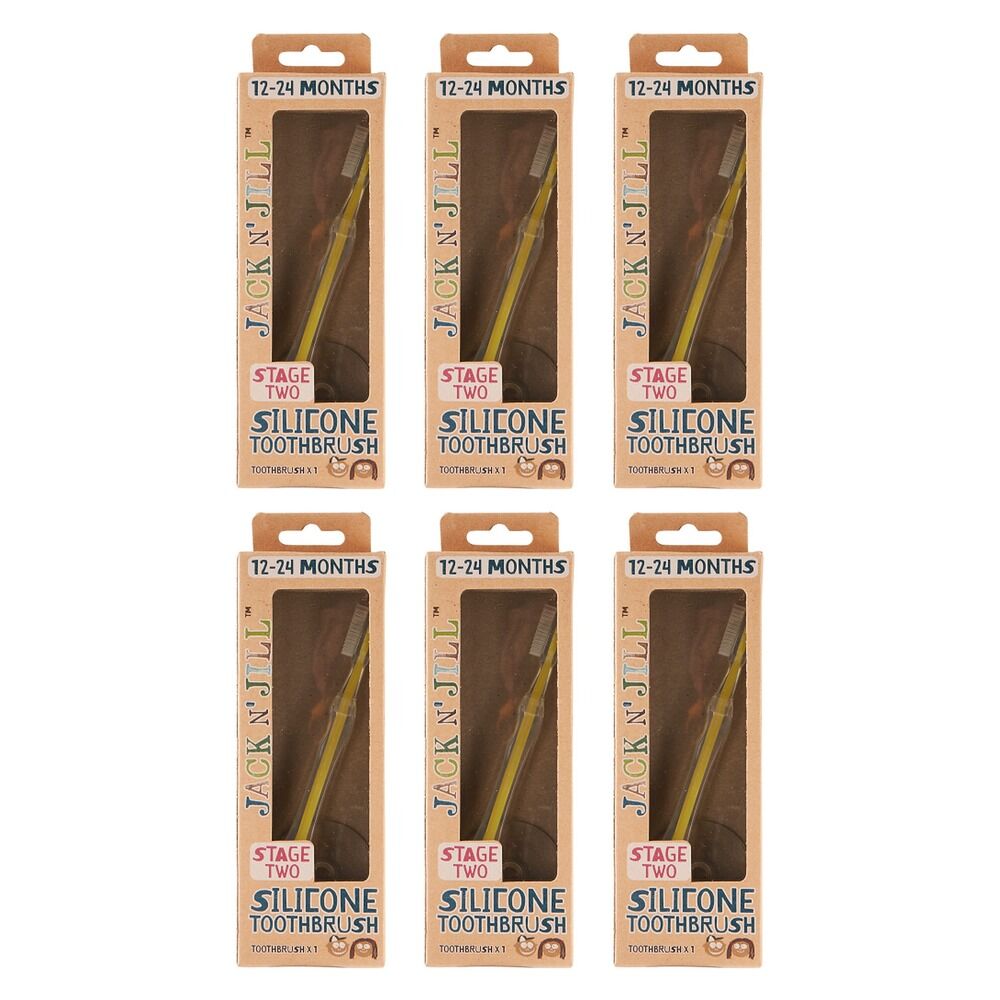 Jack N' Jill Silicone Toothbrush Pack of 6