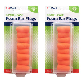 Amcla EziMed Sound Tamer Foam Ear Plugs 4 Pairs Pack of 2