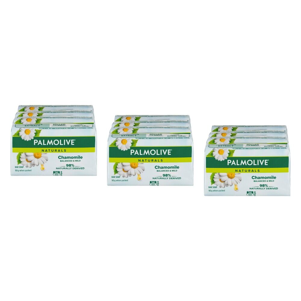 Palmolive Naturals Chamomile Extracts Bar Soap 4 Pack x 12 Bundle of 3