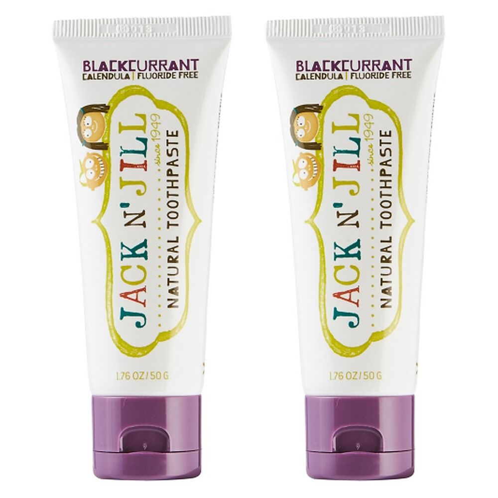Jack N' Jill Natural Blackcurrant Fluoride Free Toothpaste 50g Pack of 2
