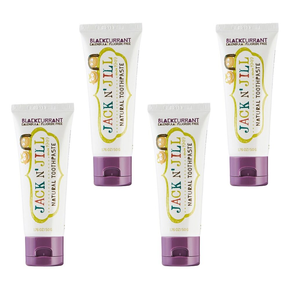 Jack N' Jill Natural Blackcurrant Fluoride Free Toothpaste 50g Pack of 4