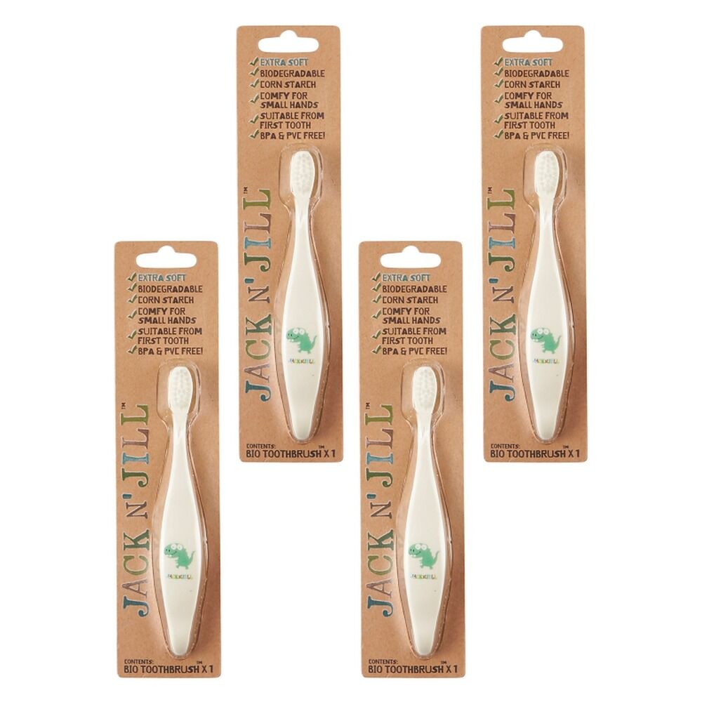 Jack N' Jill Bio Toothbrush Dino Pack of 4