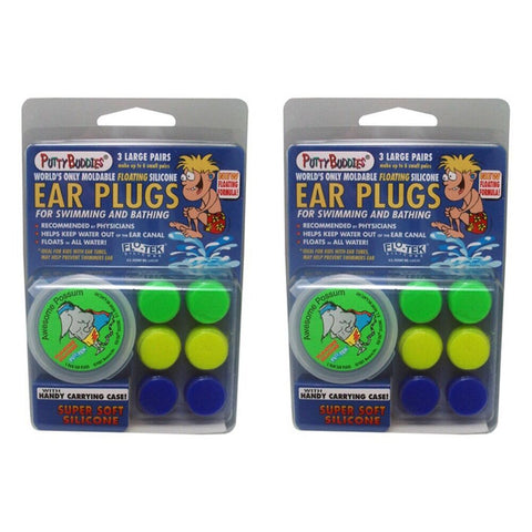 Putty Buddies Mouldable Ear Plugs 3 Pairs Pack of 2