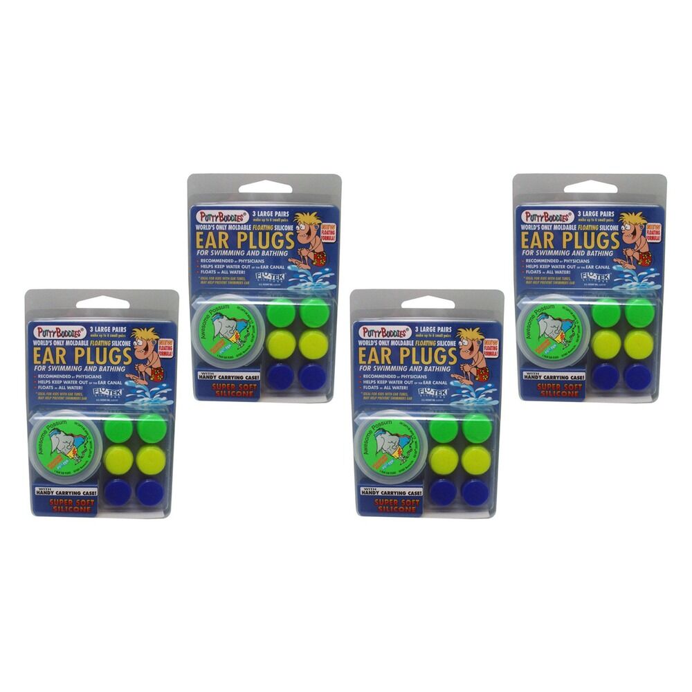 Putty Buddies Mouldable Ear Plugs 3 Pairs Pack of 4