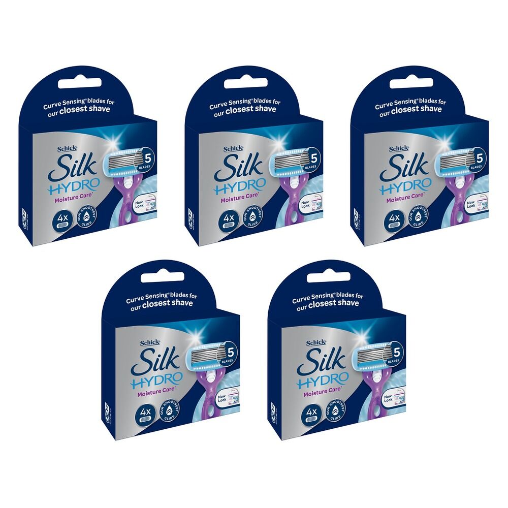 Schick Silk Hydro Moisture Care Refill 4 Pack Bundle of 5