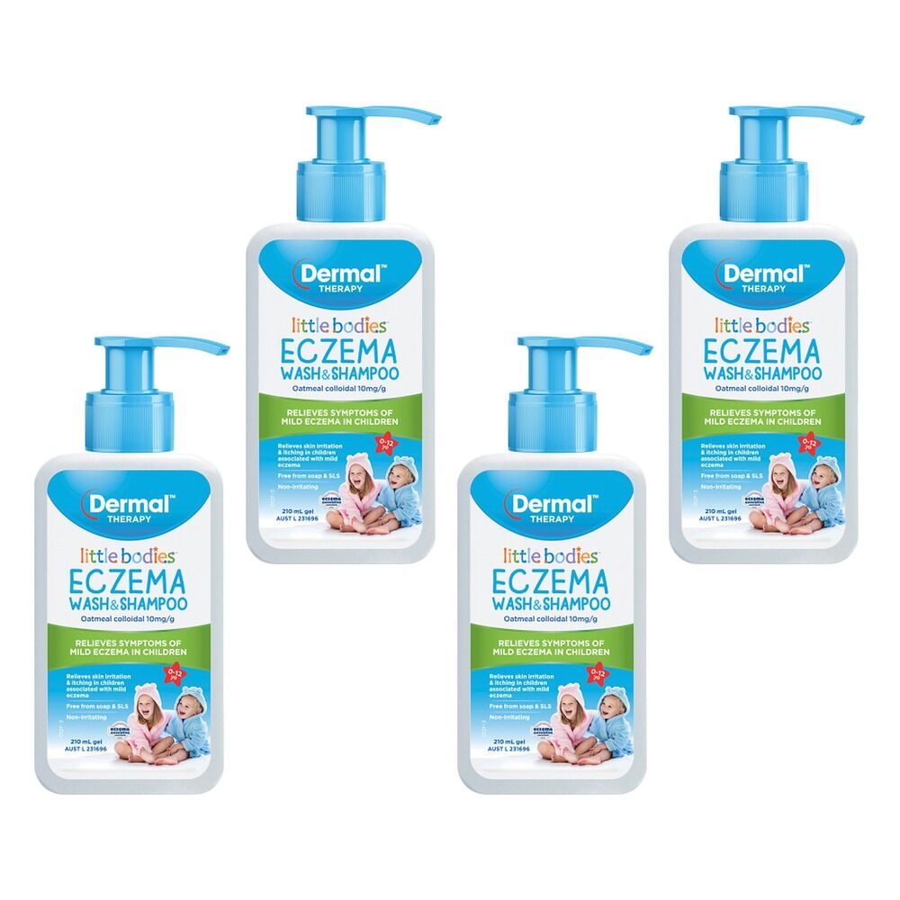 Dermal Therapy Little Bodies Eczema Wash & Shampoo 210mL Pack of 4