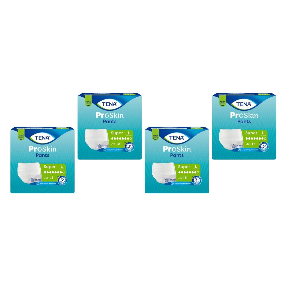 Tena ProSkin Pants Super L 12 Pack x 4 Bundle of 4