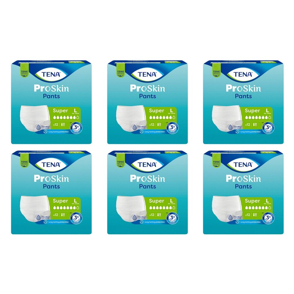 Tena ProSkin Pants Super L 12 Pack x 4 Bundle of 6