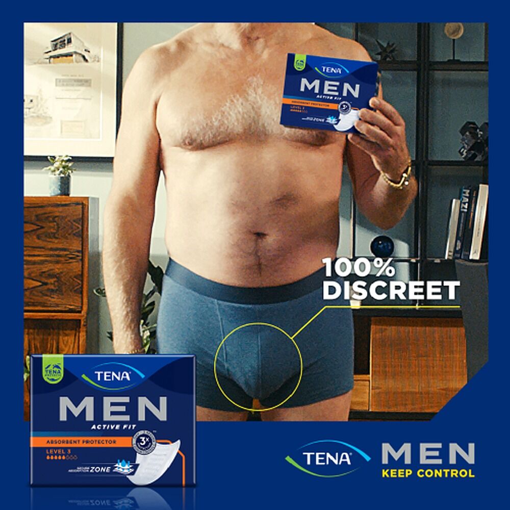 Tena Men Active Fit Absorbent Protector Level 3 8 Pack x 3