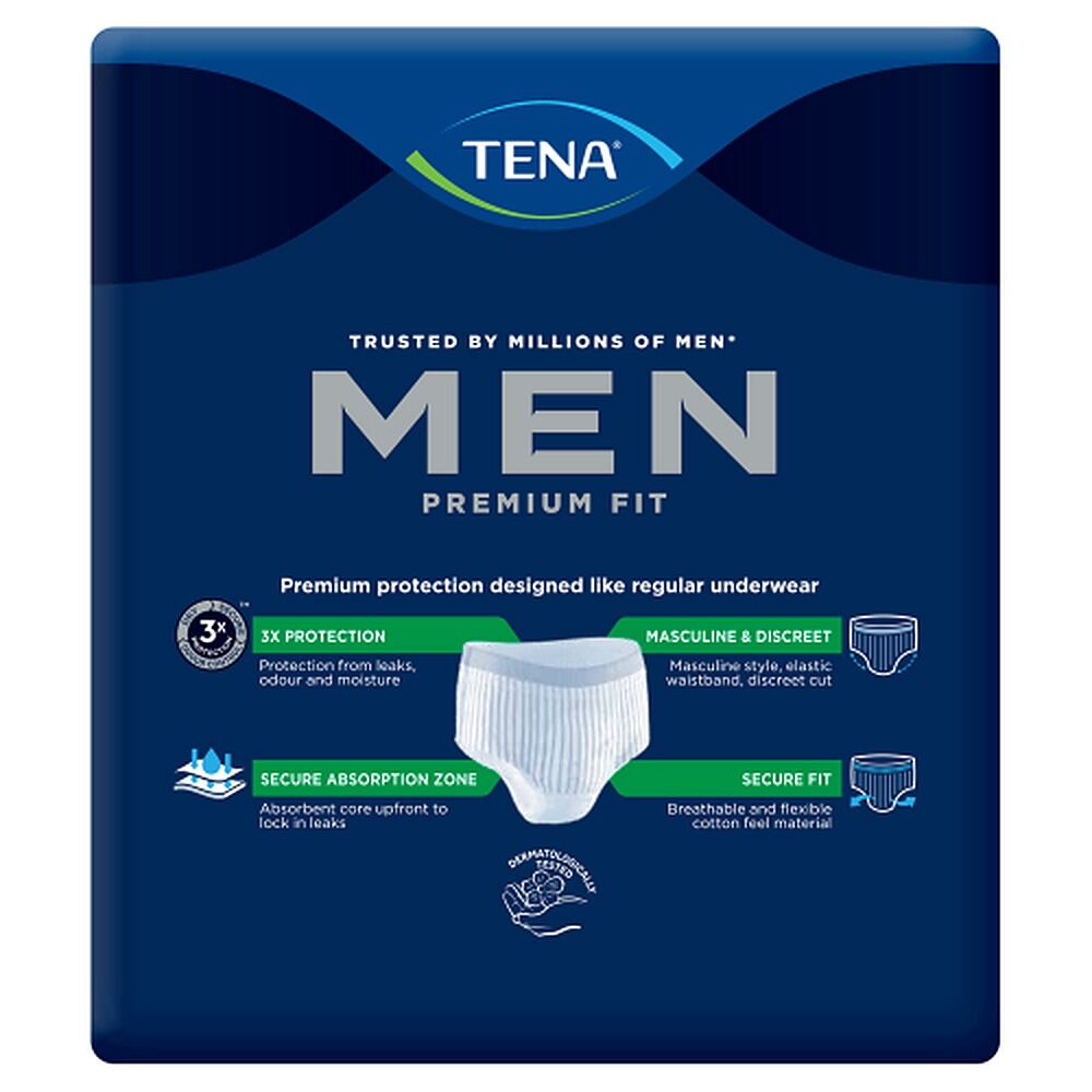 Tena Men Premium Fit Protective Underwear Maxi M/L 8 Pack x 3