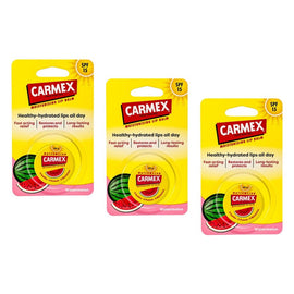 Carmex Watermelon Moisturising Lip Balm SPF15 7.5g x 12 Bundle of 3