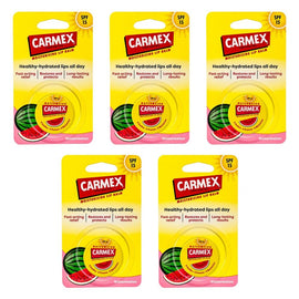 Carmex Watermelon Moisturising Lip Balm SPF15 7.5g x 12 Bundle of 5