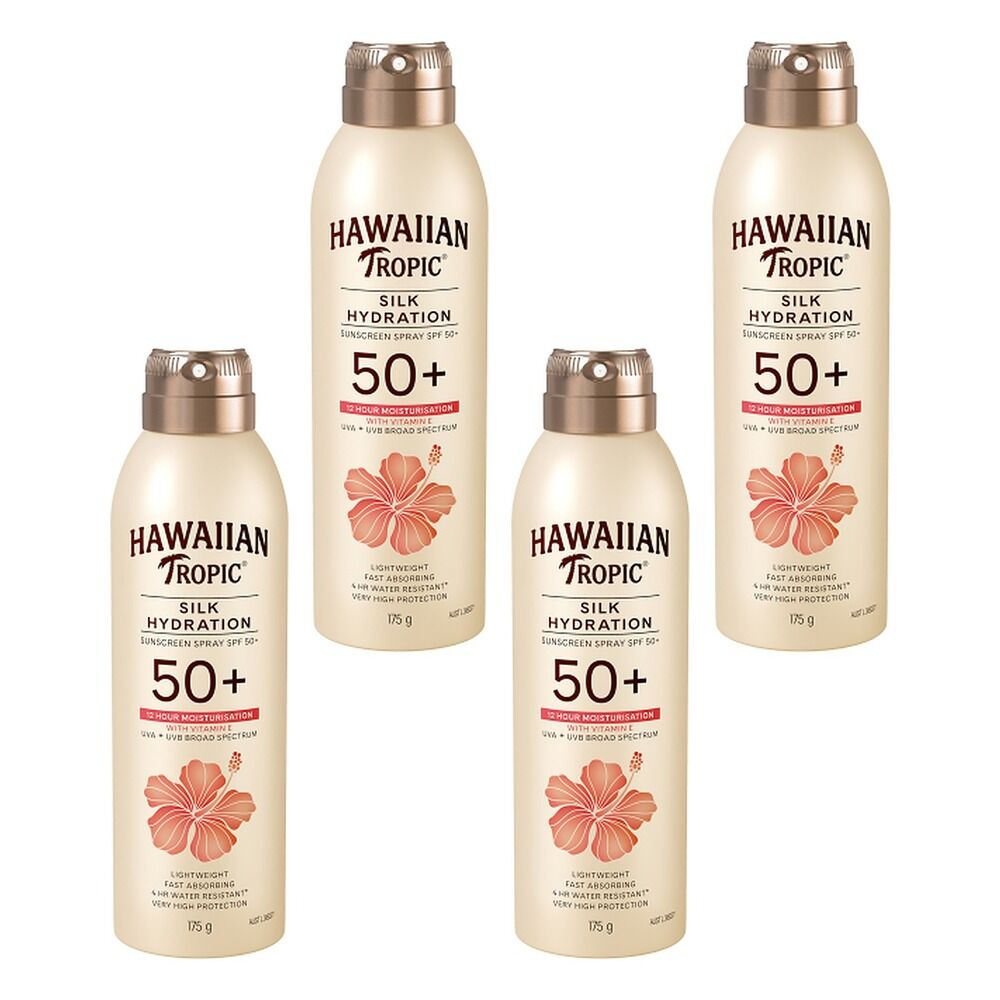 Hawaiian Tropic Silk Hydration Spray SPF50+ 175g Pack of 4