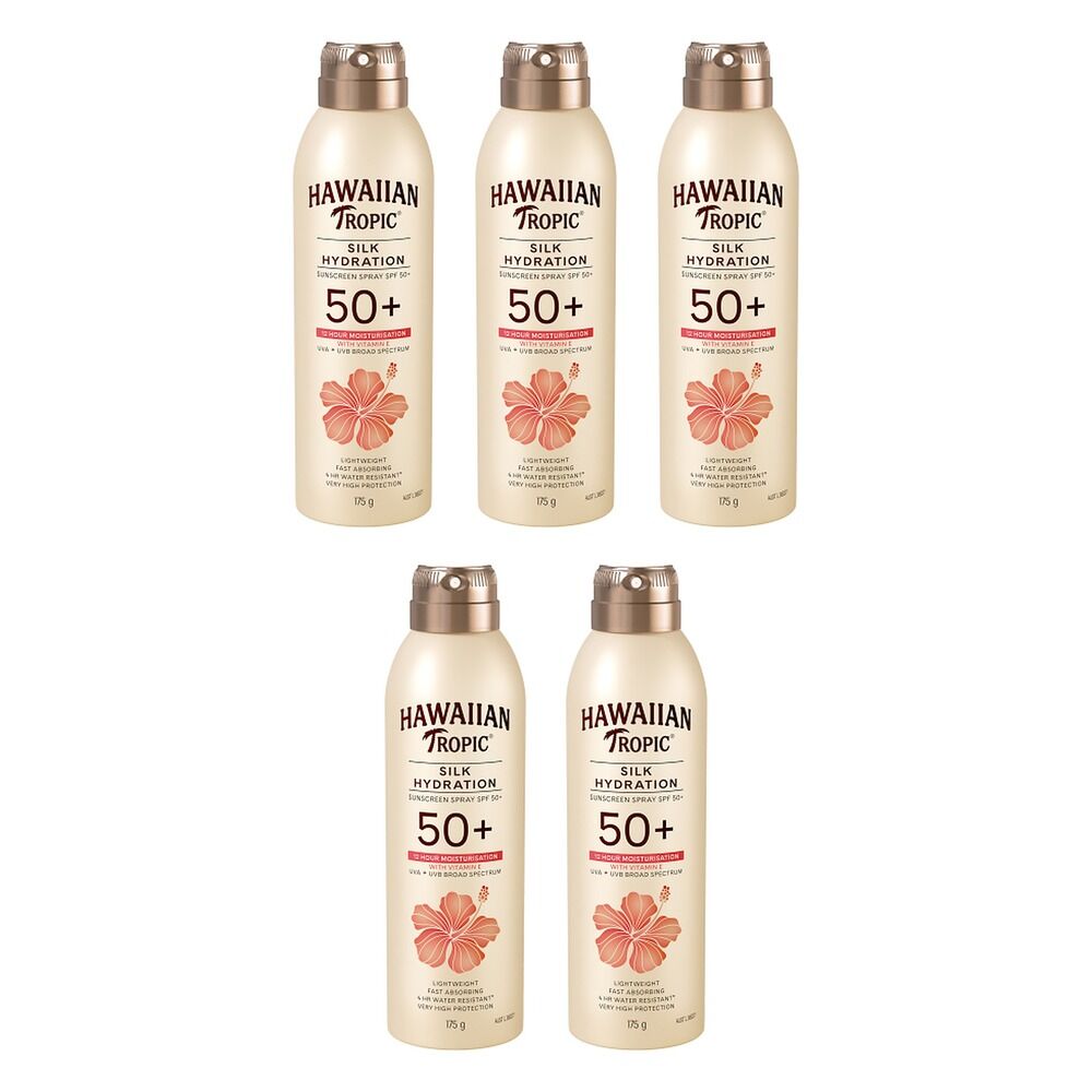 Hawaiian Tropic Silk Hydration Spray SPF50+ 175g Pack of 5
