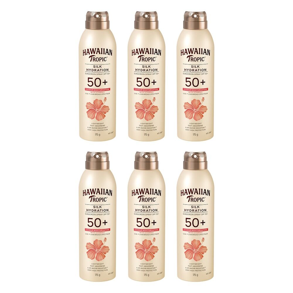 Hawaiian Tropic Silk Hydration Spray SPF50+ 175g Pack of 6