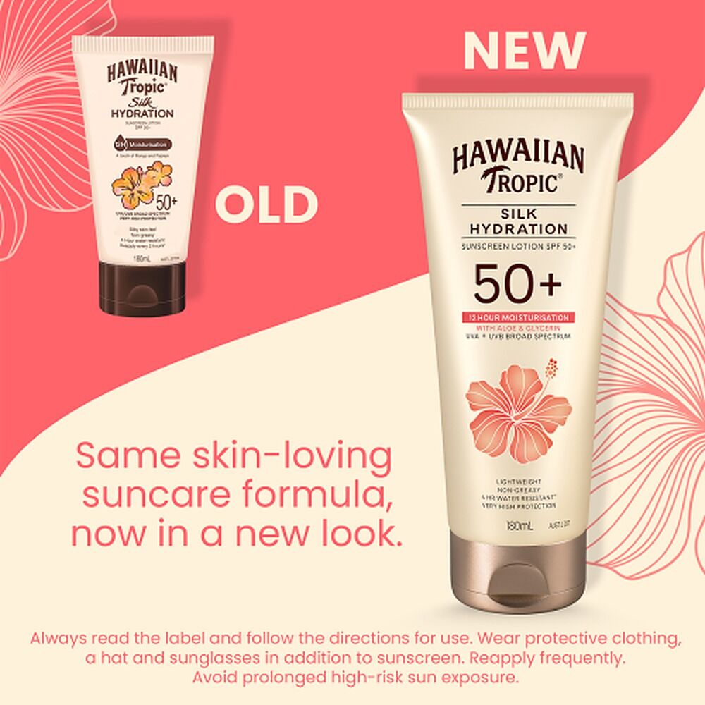 Hawaiian Tropic Silk Hydration Lotion SPF50+ 180mL