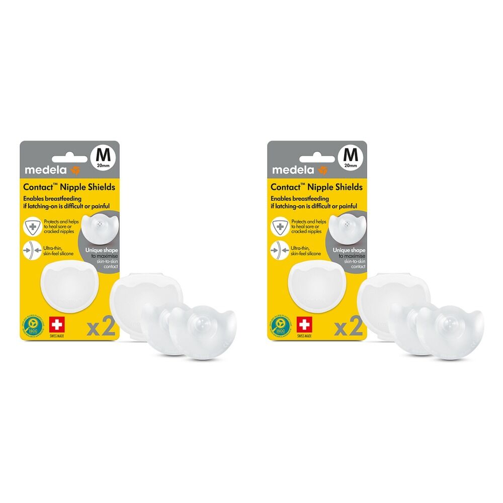 Medela Contact Nipple Shields Medium 2 Pack Bundle of 2