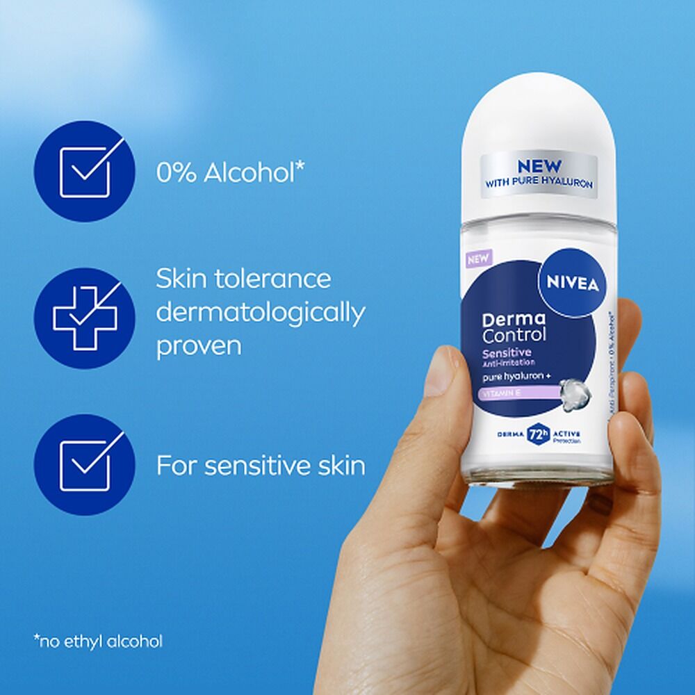 NIVEA Derma Control Sensitive 72H Anti-Perspirant 50mL