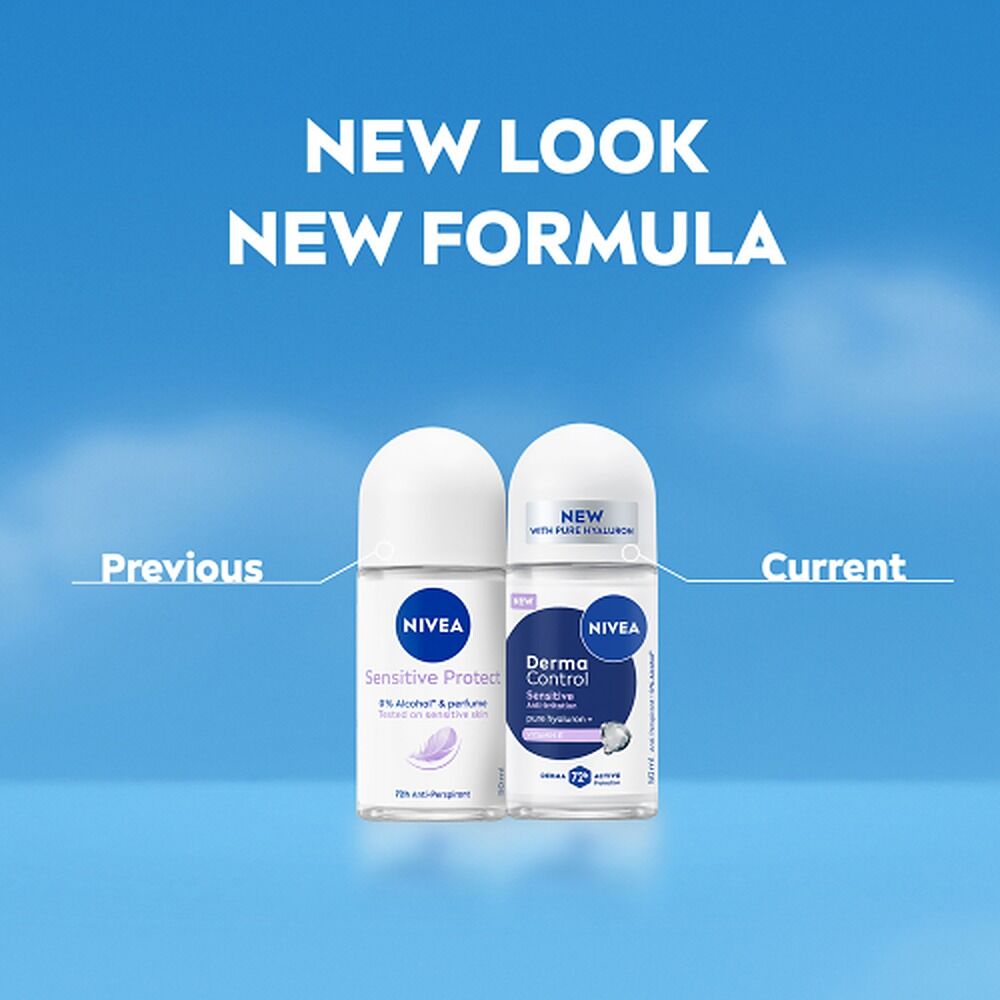 NIVEA Derma Control Sensitive 72H Anti-Perspirant 50mL