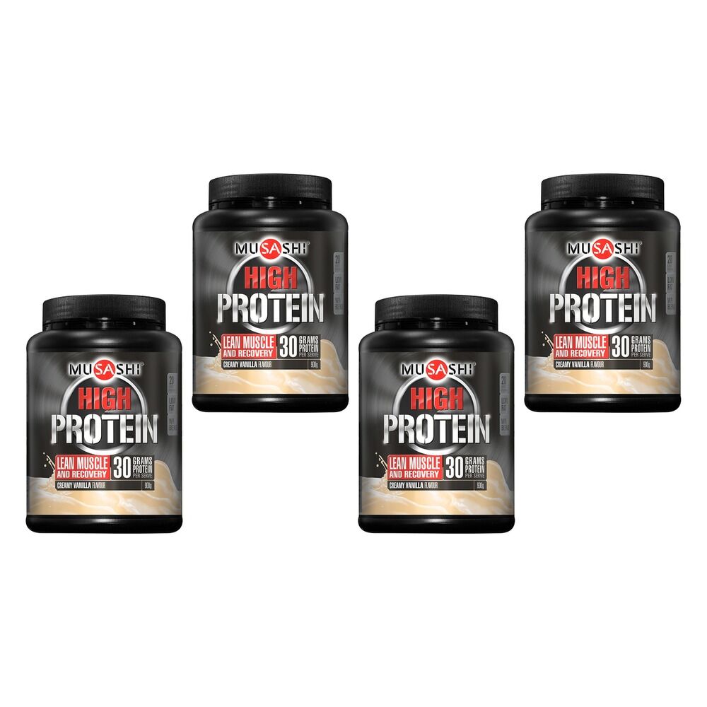 Musashi High Protein Vanilla 900g Pack of 4
